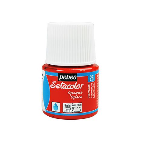 Farba do tkanin Pebeo Setacolor 45ml, Czerwona/26 Vermillon